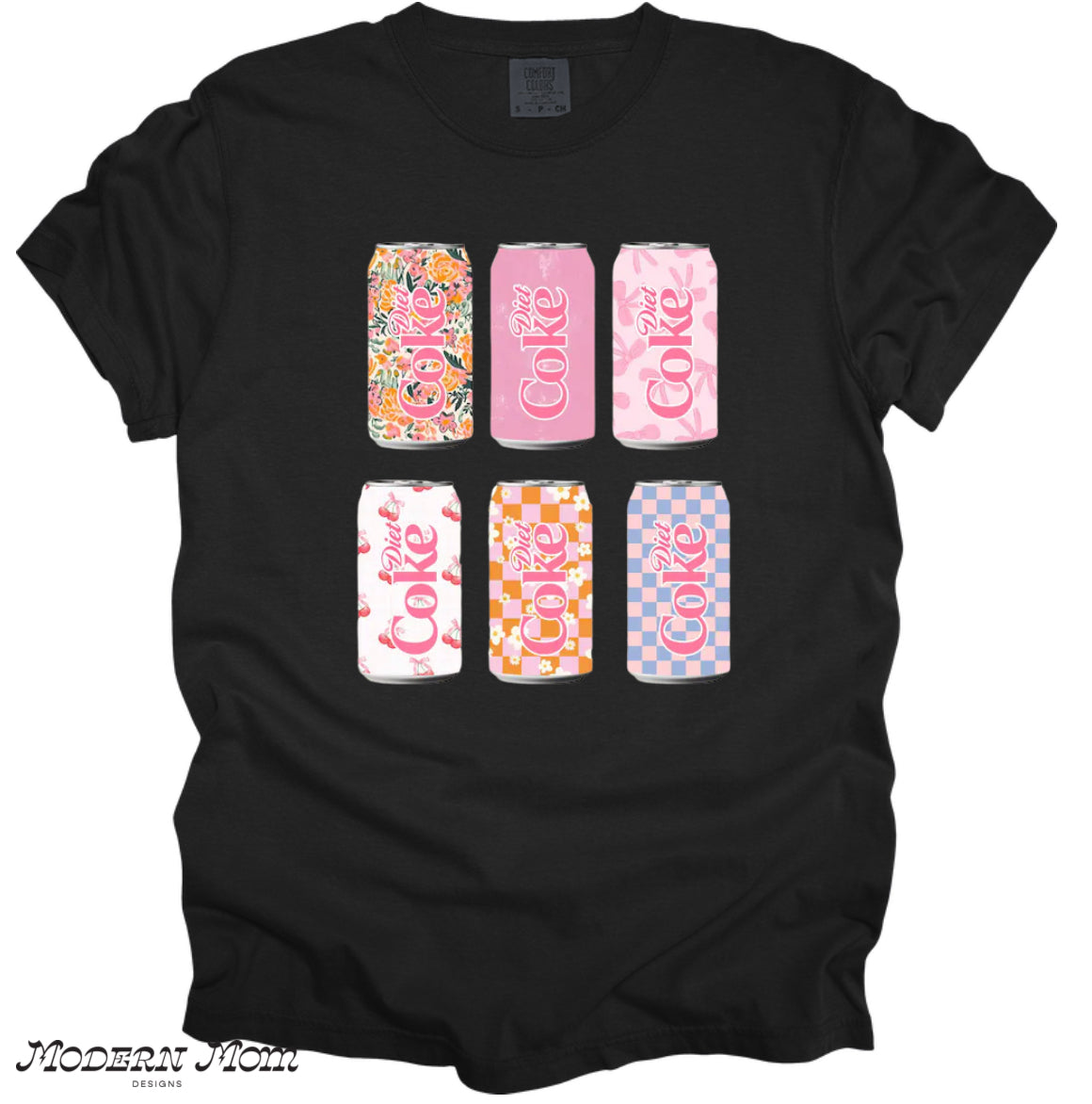 Diet Coke floral printed cans