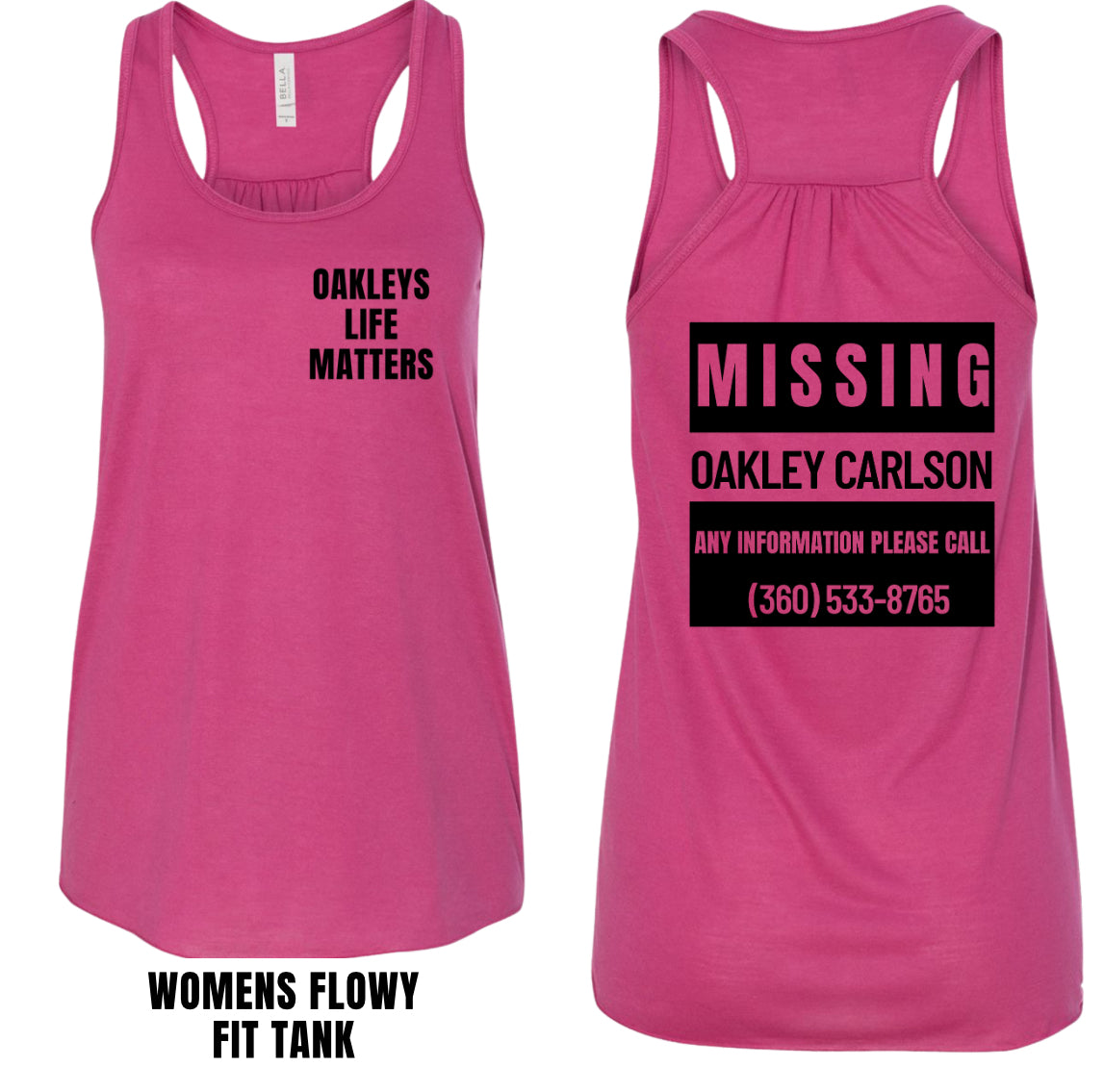 Oakleys life matters flowy women’s tank (hot pink)