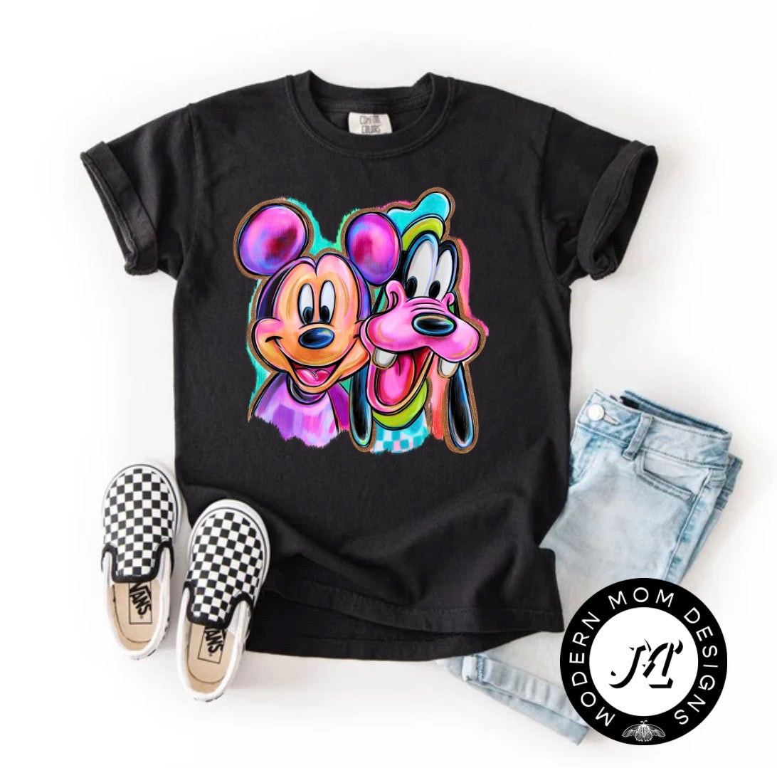 Neon watercolor(toddler-youth XL)
