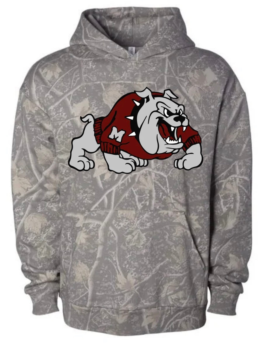 MONTE BULLDOGS deadwood camo hoodie (youth & adult)