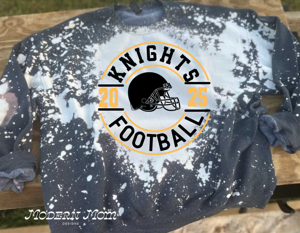 CUSTOM HIGHSCHOOL FOOTBALL bleached out crewneck