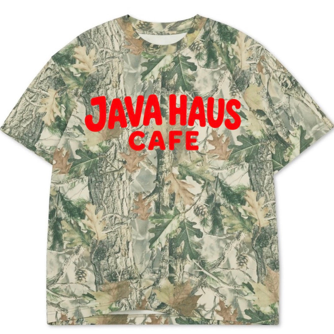 Java Haus cafe camo tees