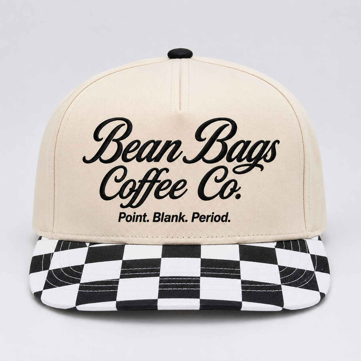 Bean Bags Coffee Co. Point. Blank. Period. Black print