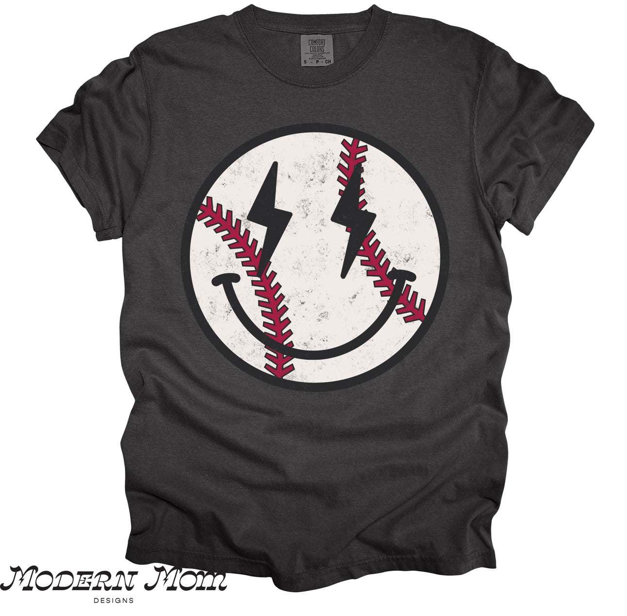 Baseball bolt smiley