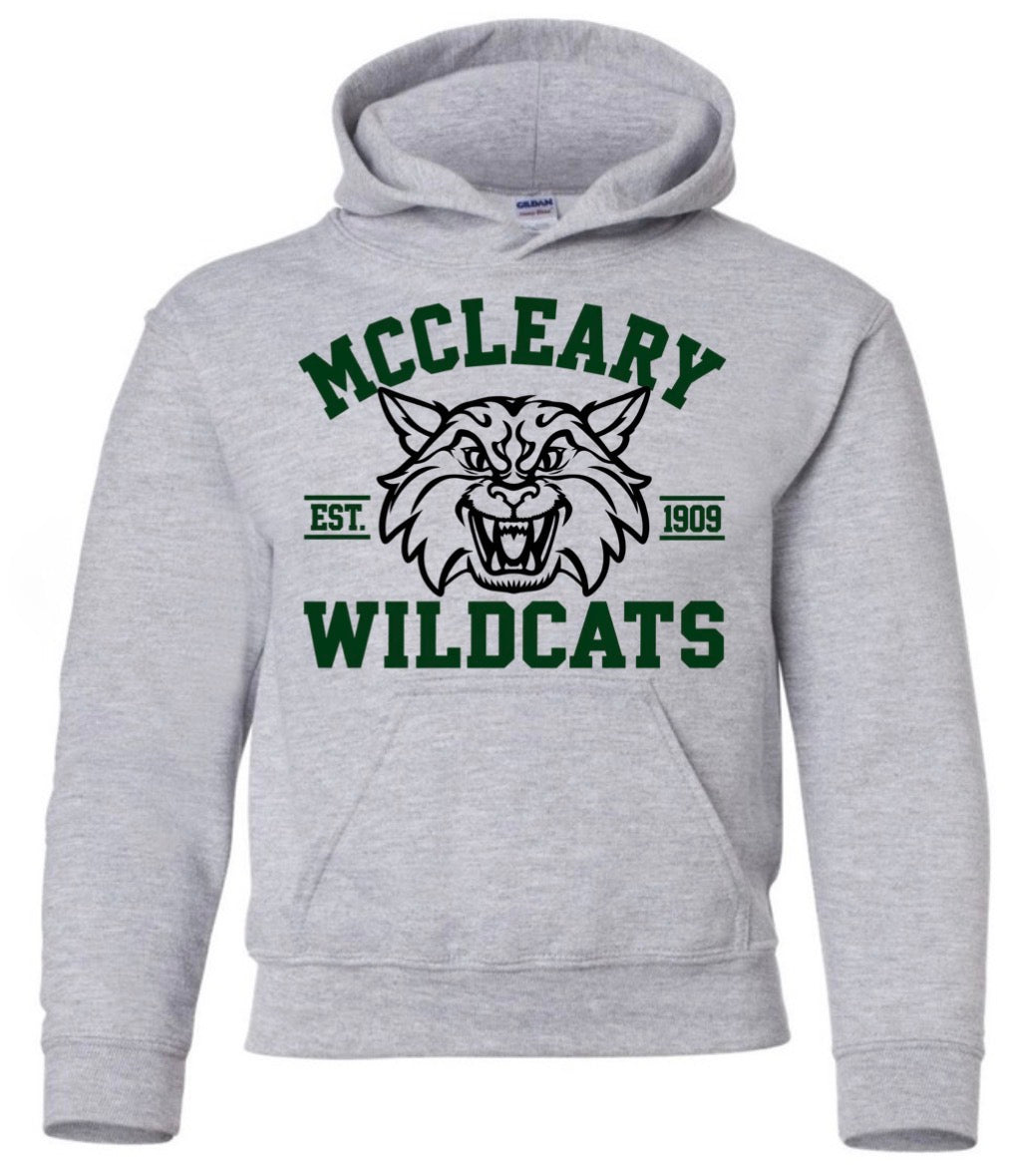 McCleary Wildcats YOUTH (tee shirt, crewneck or hoodie)