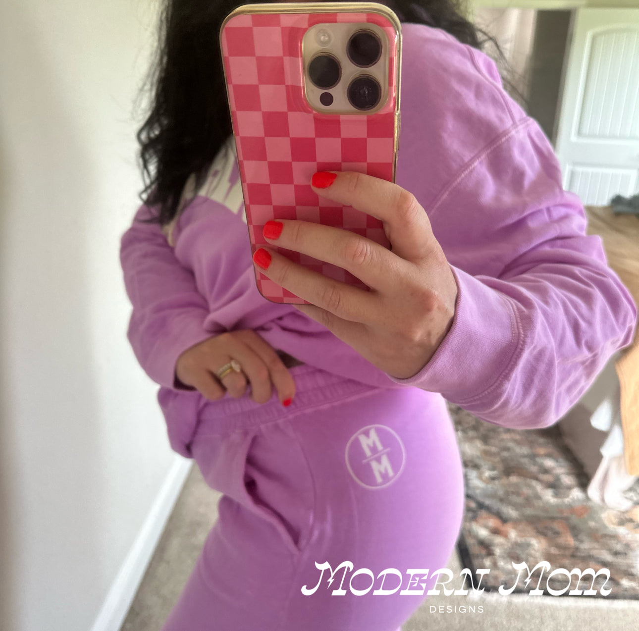 Lightweight logo joggers neon violet