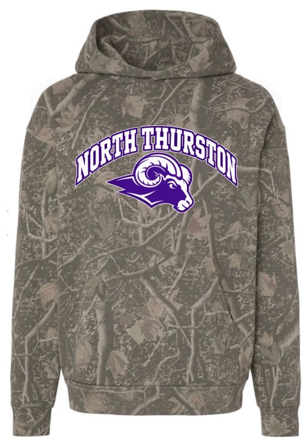 North Thurston deadwood camo hoodie (youth & adult)