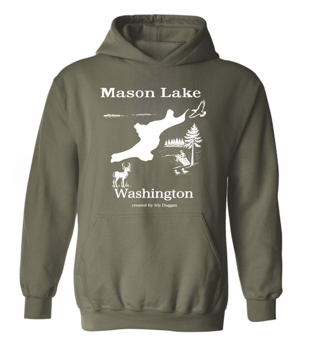 Mason lake unisex adult hoodie sweatshirt