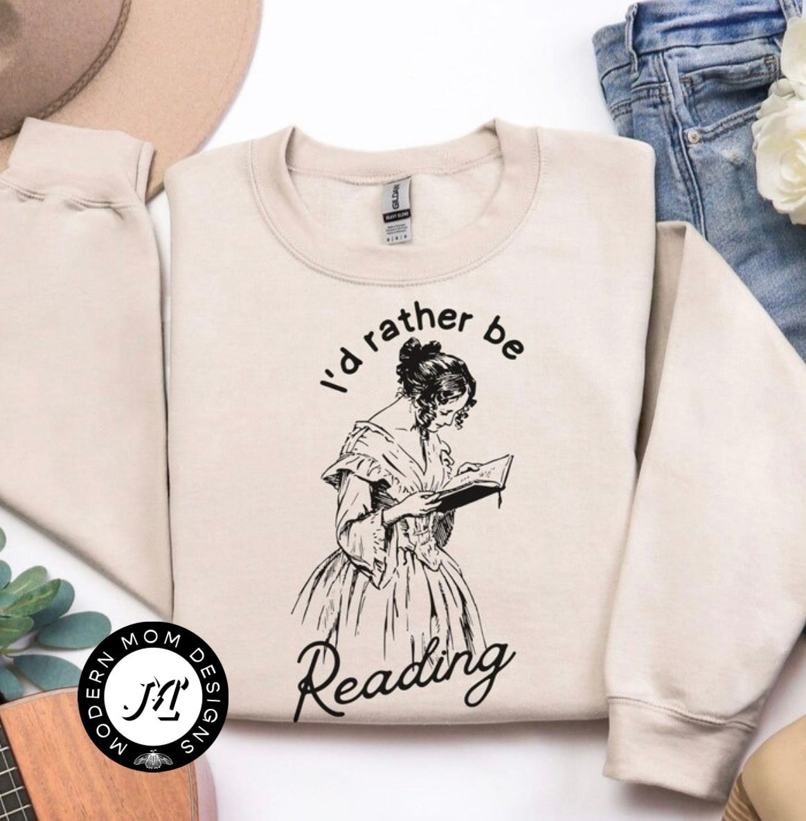 I’d rather be reading (tee, crewneck or hoodie)