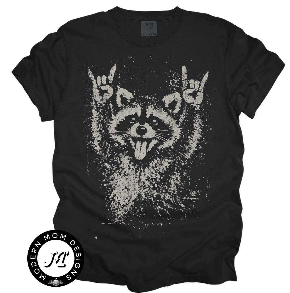 Rock on raccoon (tee shirt, crewneck or hoodie)
