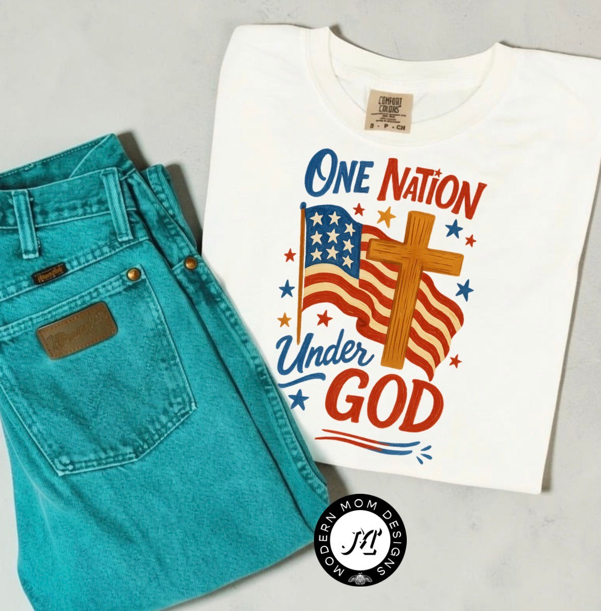 One nation under God (tee, crewneck, or hoodie)