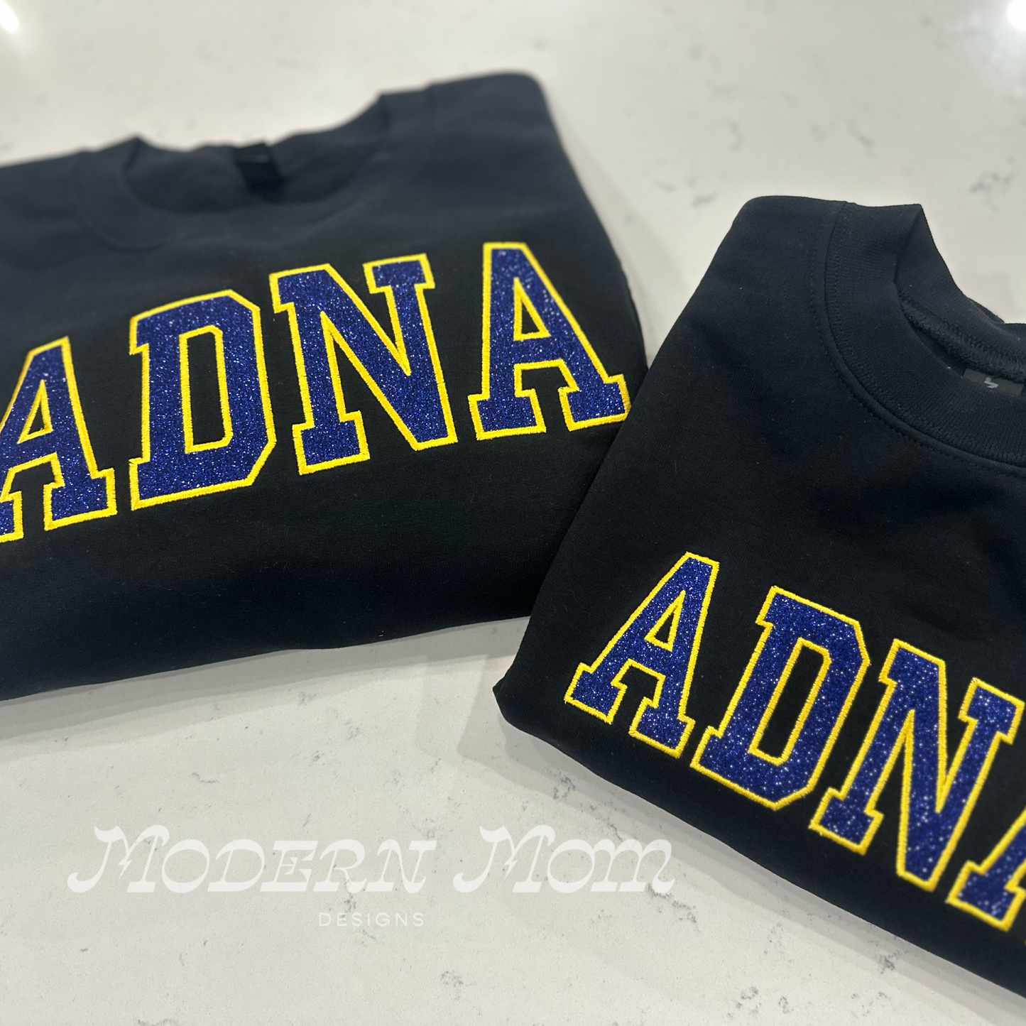 GLITTER CUSTOM (ANY NAME) CREWNECK EMBROIDERED CREWNECK (PLEASE ALLOW 15 business days for these to ship)