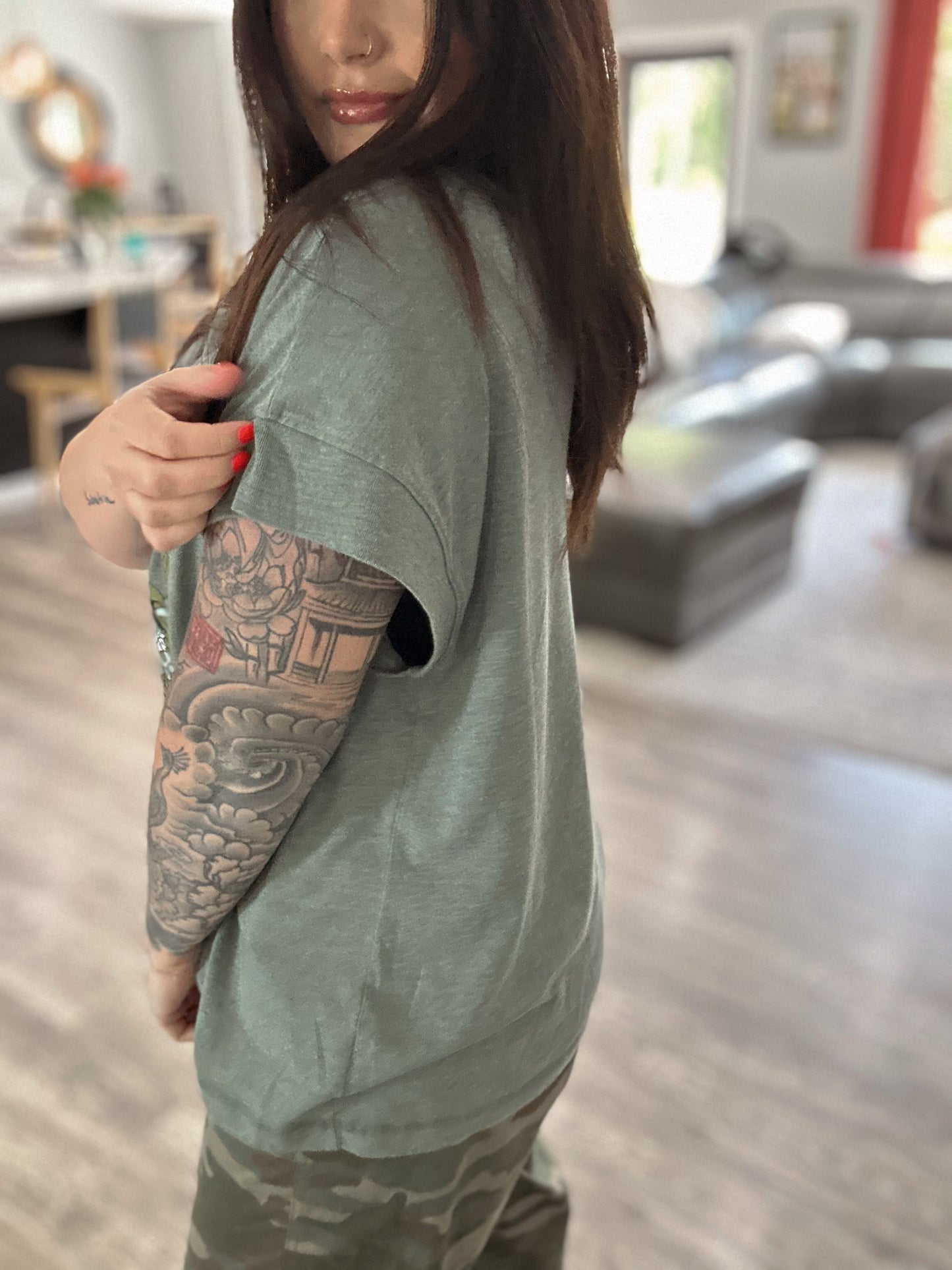 Born free relaxed flowy tee