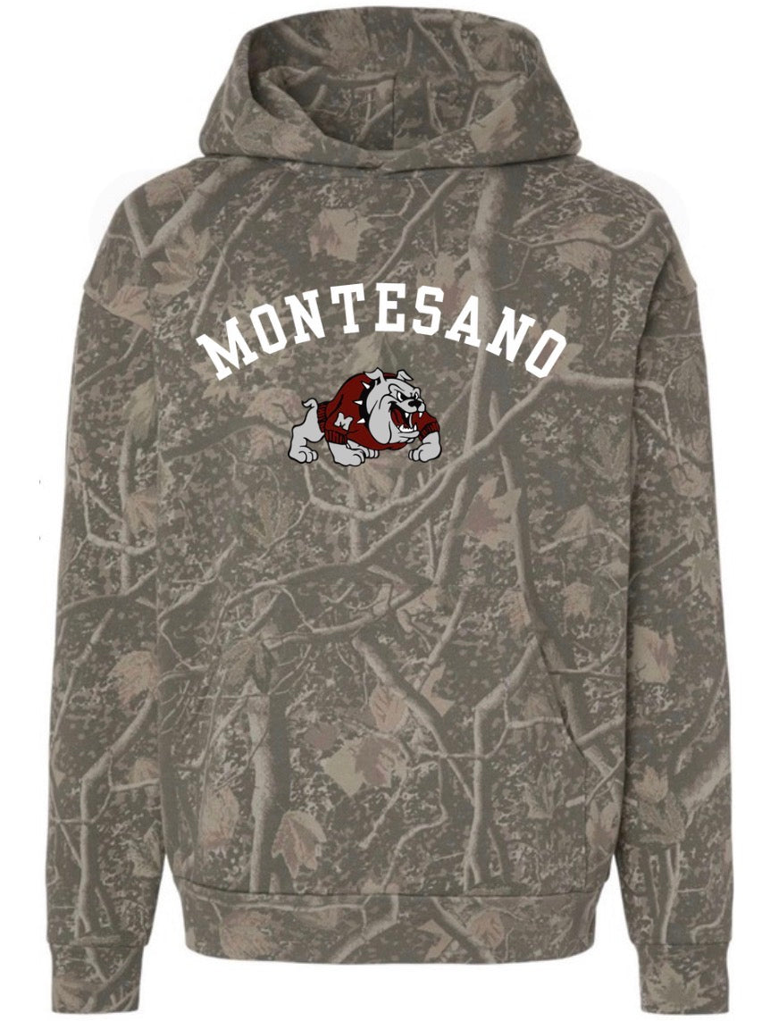 Montesano bulldogs deadwood camo hoodie (youth & adult)