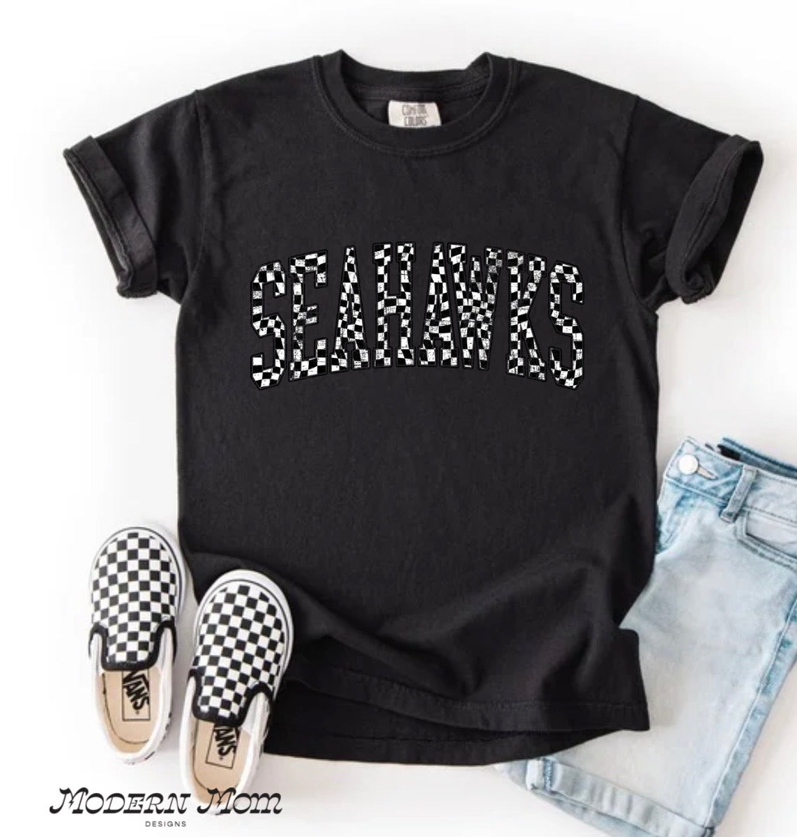 Seattle hawks checkered(NEWBORN-youth XL)