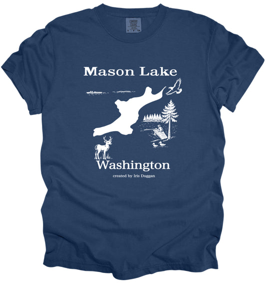 Mason lake adult unisex tee shirt