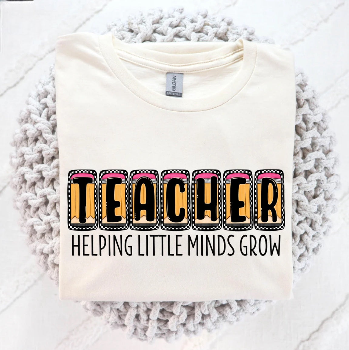 Teacher helping little minds grow