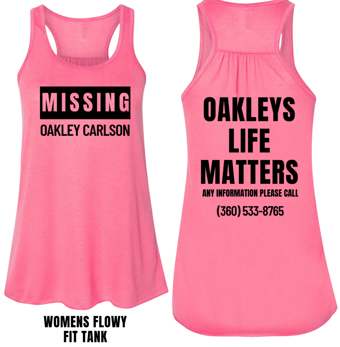 Oakleys life matters flowy women’s tank (neon pink)
