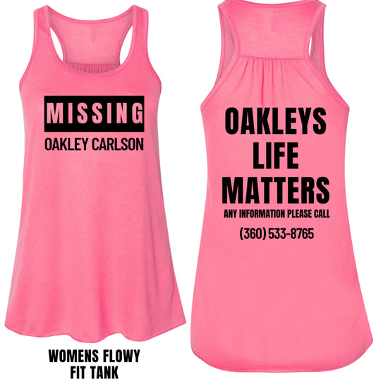 Oakleys life matters flowy women’s tank (neon pink)