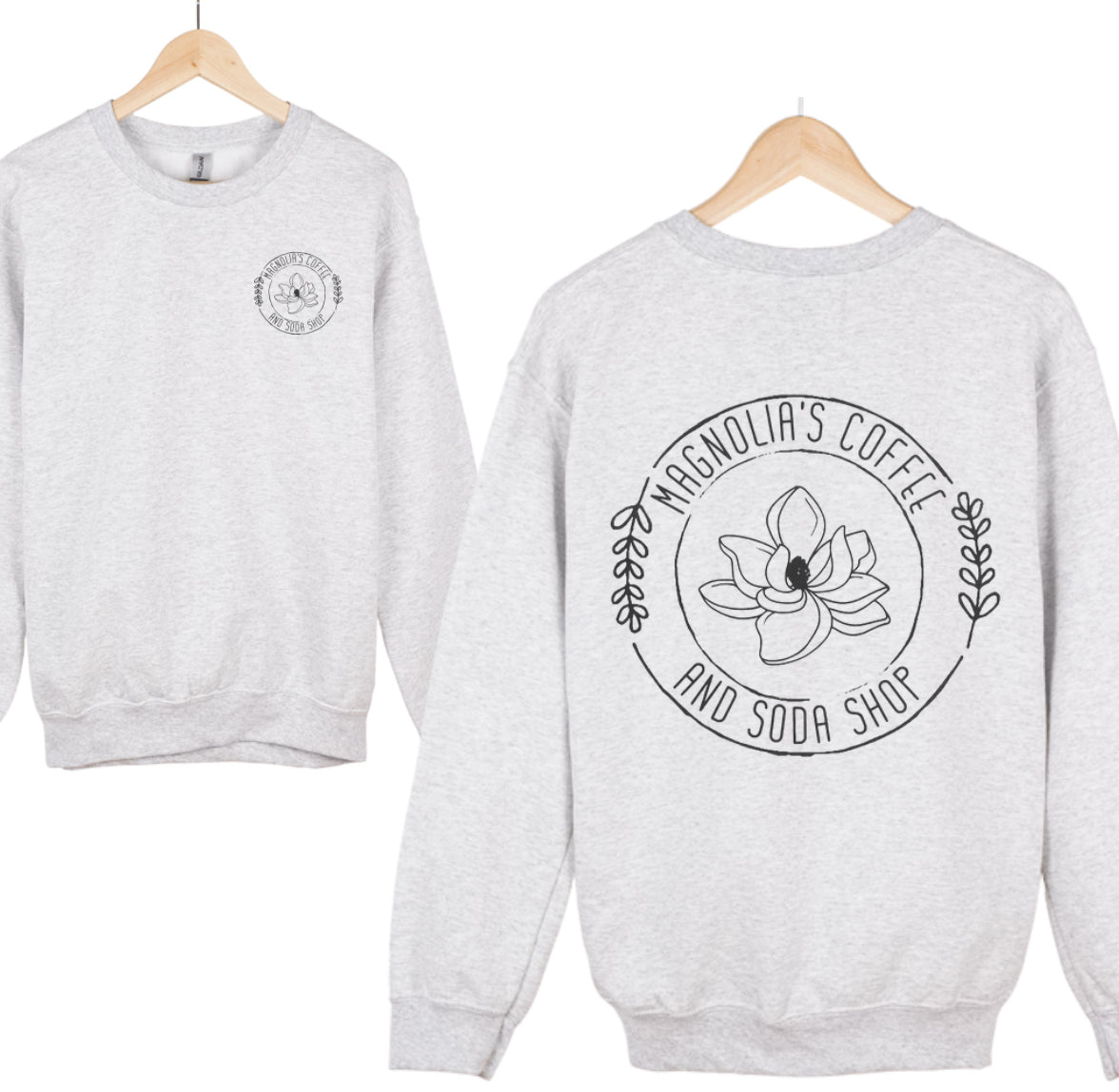 Magnolia’s coffee & soda shop logo crewneck