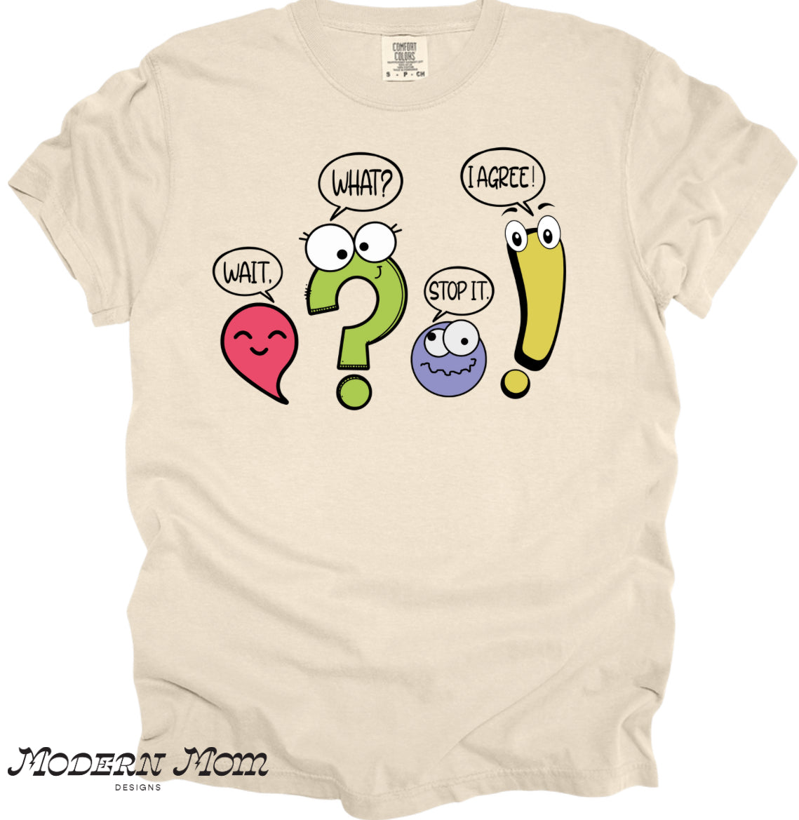 Comma, question mark, period, exclamation point