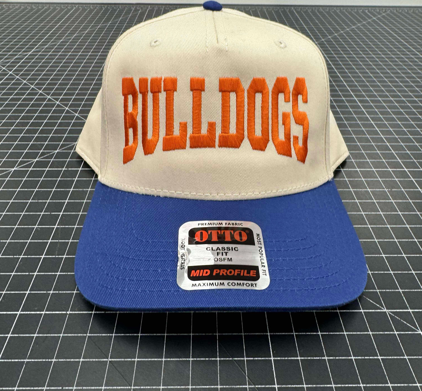 CUSTOM school mascot embroidered trucker