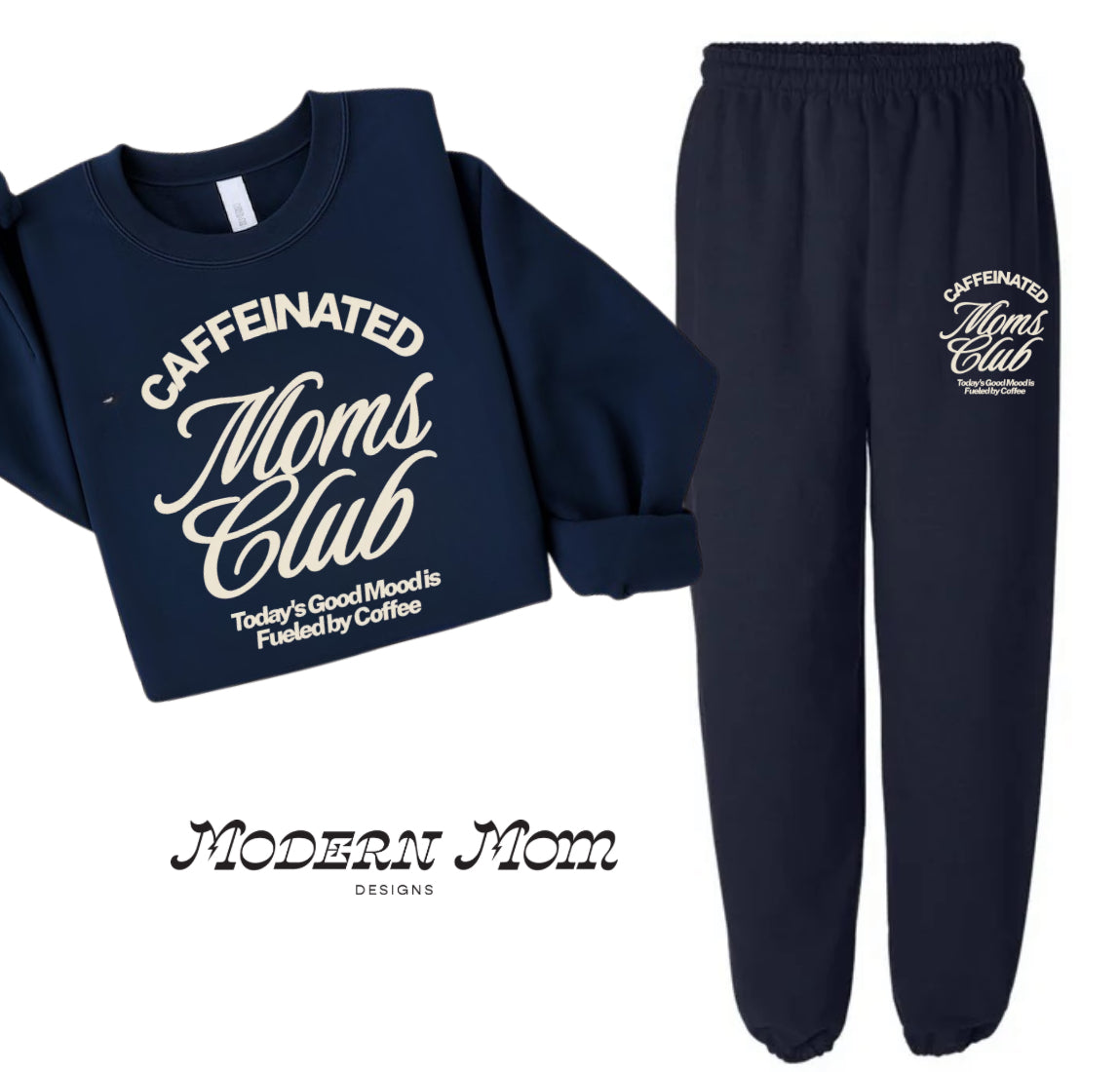 Caffeinated moms club crewneck