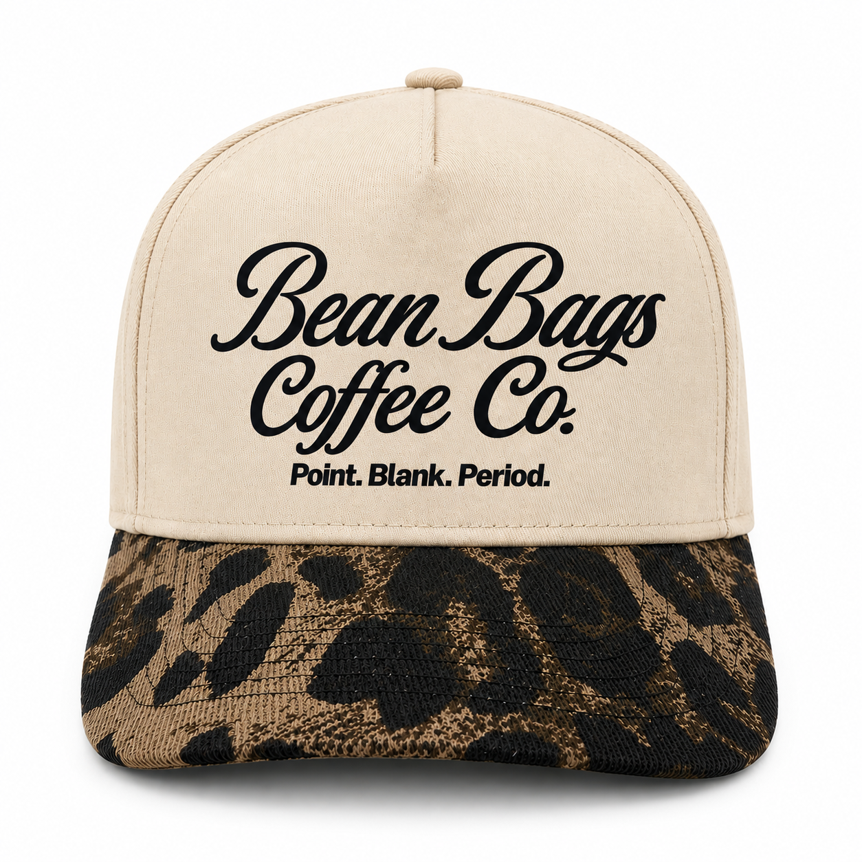 Bean Bags Coffee Co. Point. Blank. Period. Black print