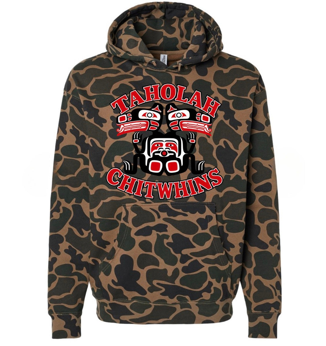 Taholah Chitwins duck camo hoodie (youth & adult)