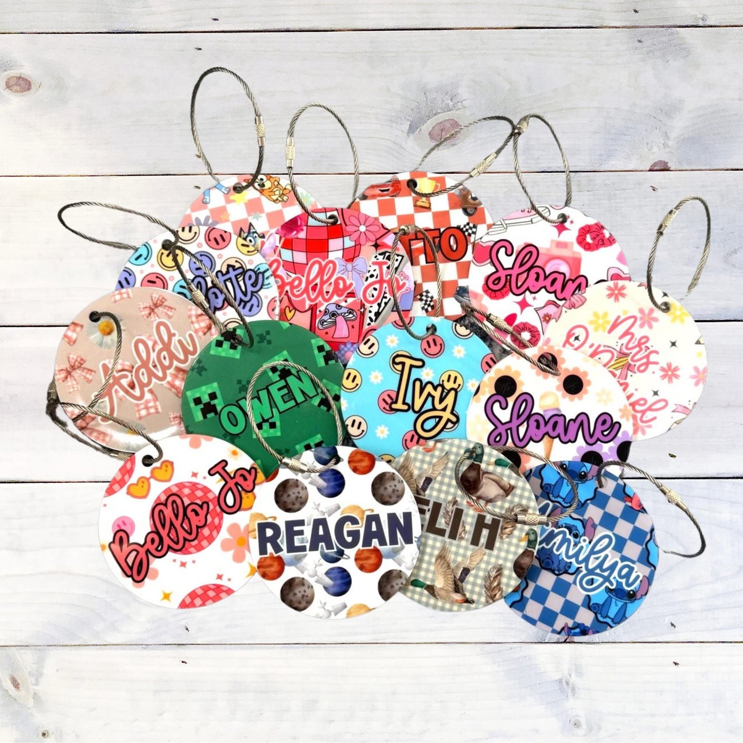 Acrylic bag tags