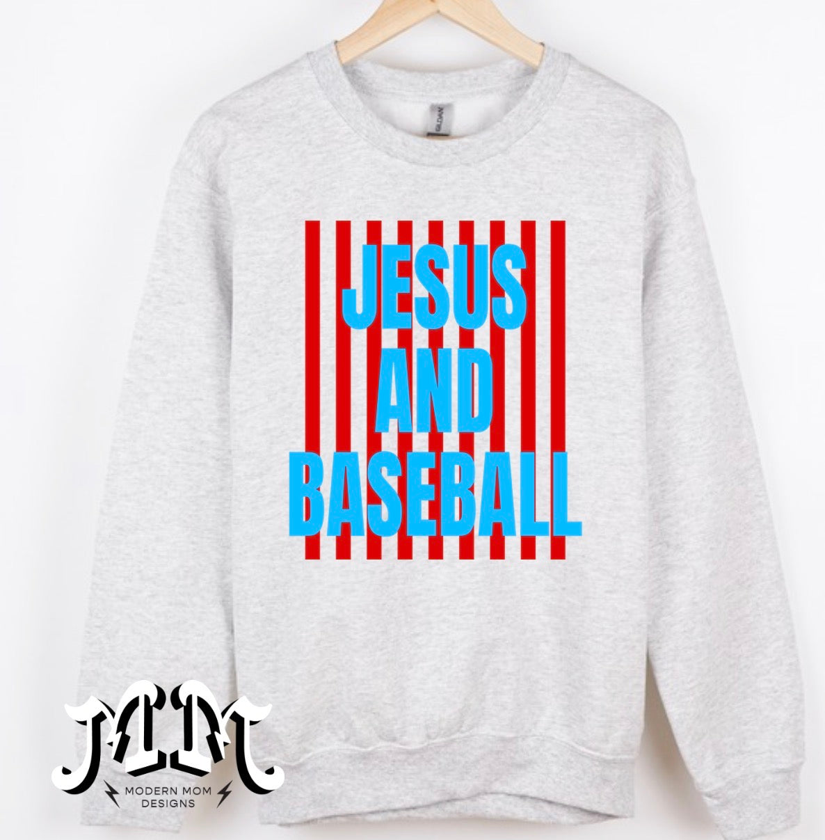 Jesus and baseball crewneck