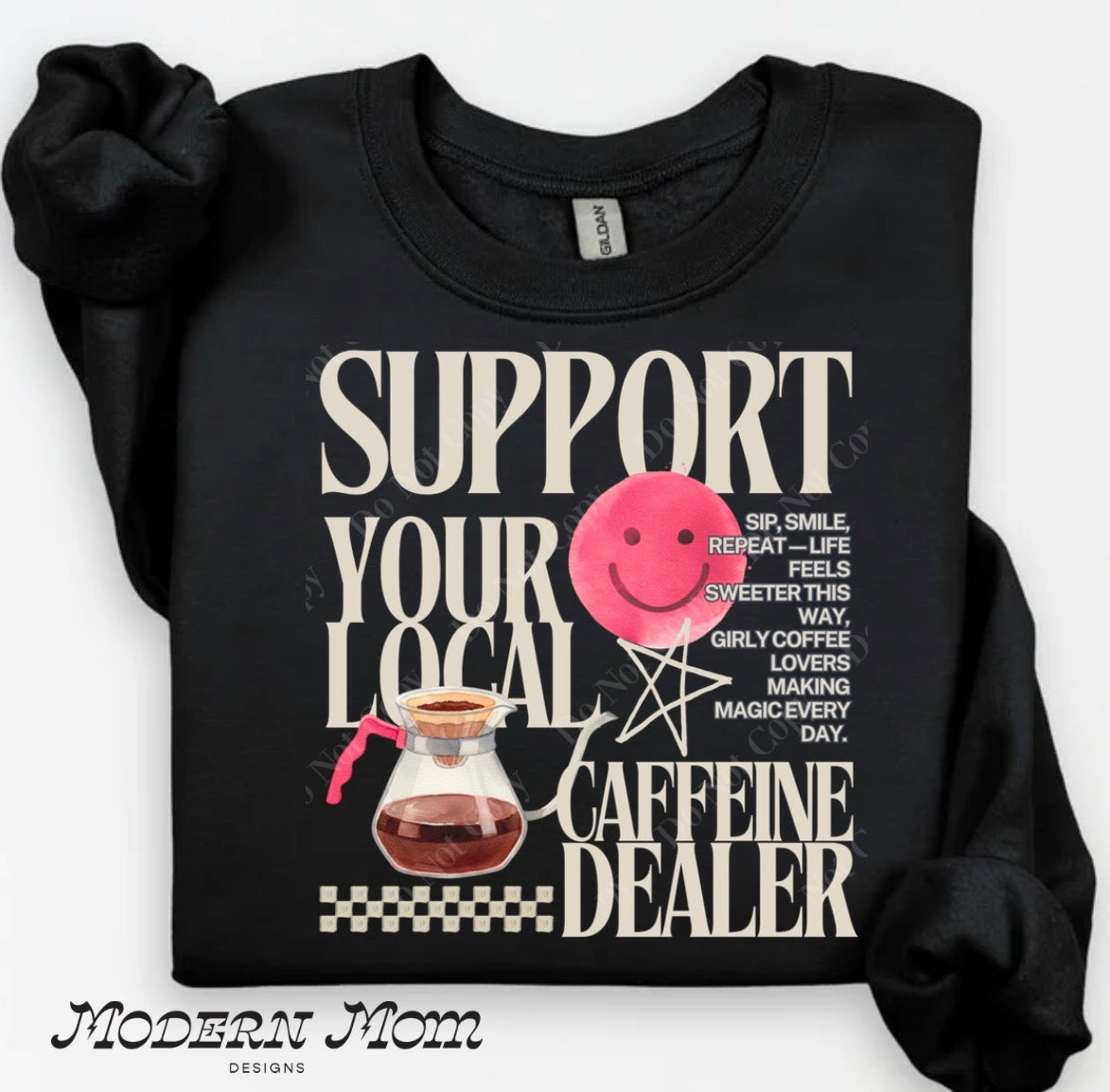 Support your local caffeine dealer (black)