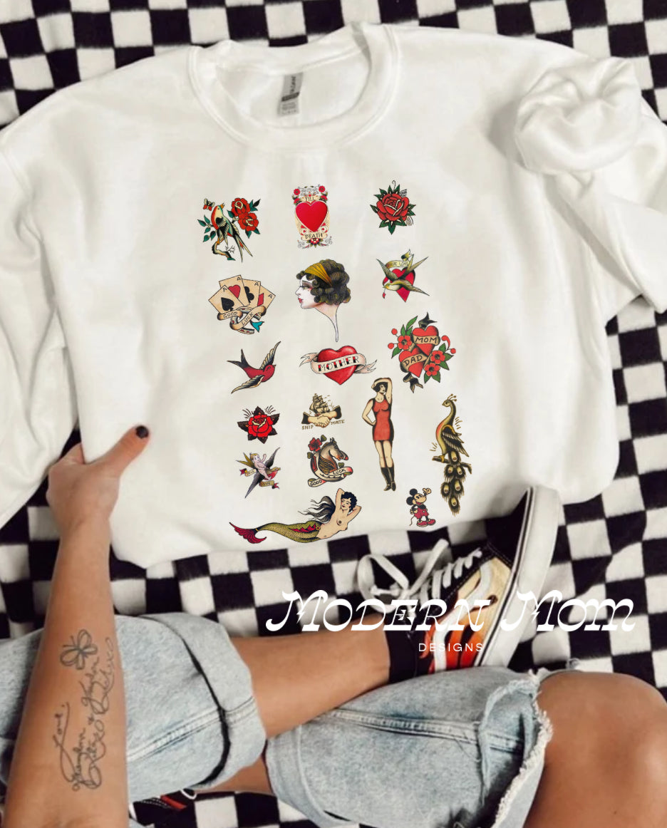 Sticker tats (tanks, tee, hoodie or crewneck)