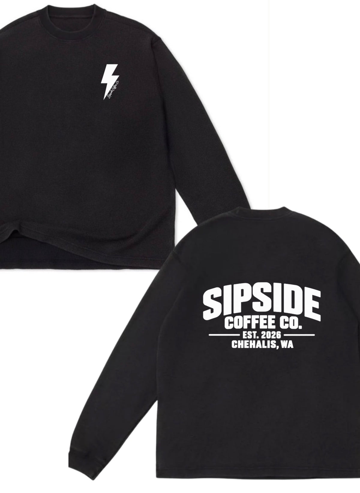 Sipside Coffee Co. waffle knit longsleeve