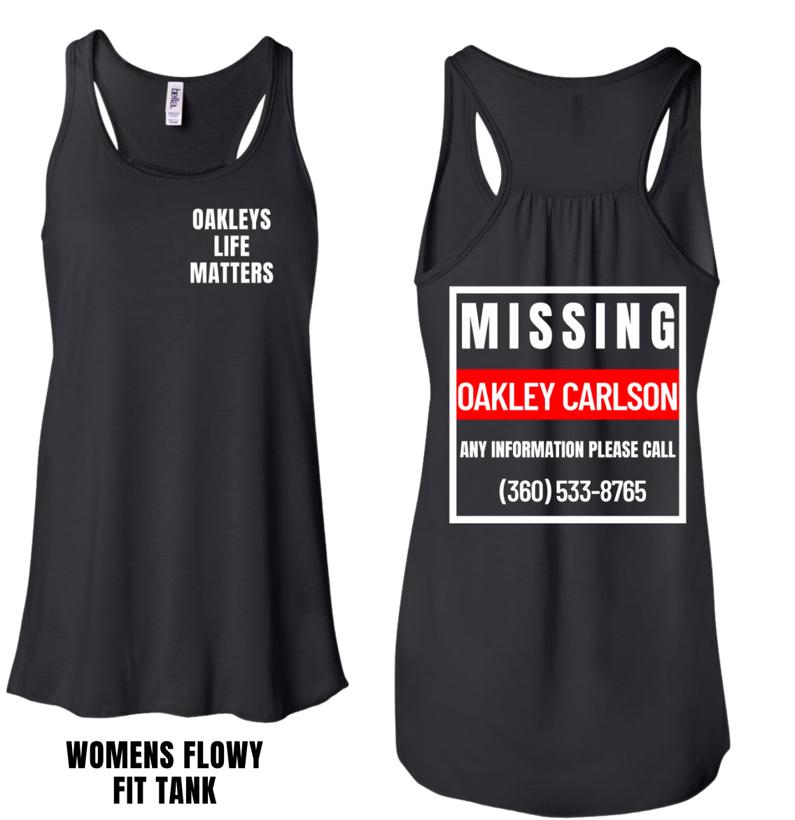 Oakleys life matters flowy women’s tank (black & red)
