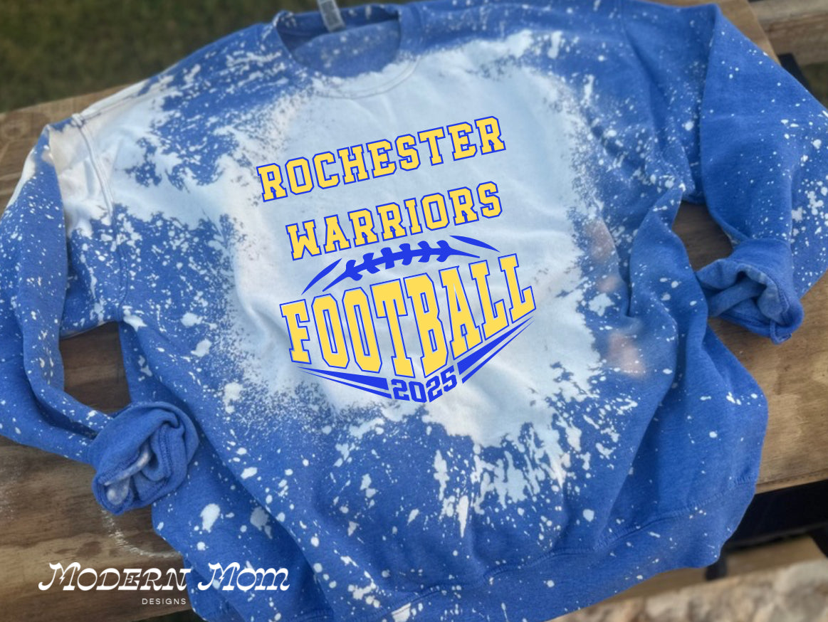 CUSTOM HIGHSCHOOL FOOTBALL bleached out crewneck