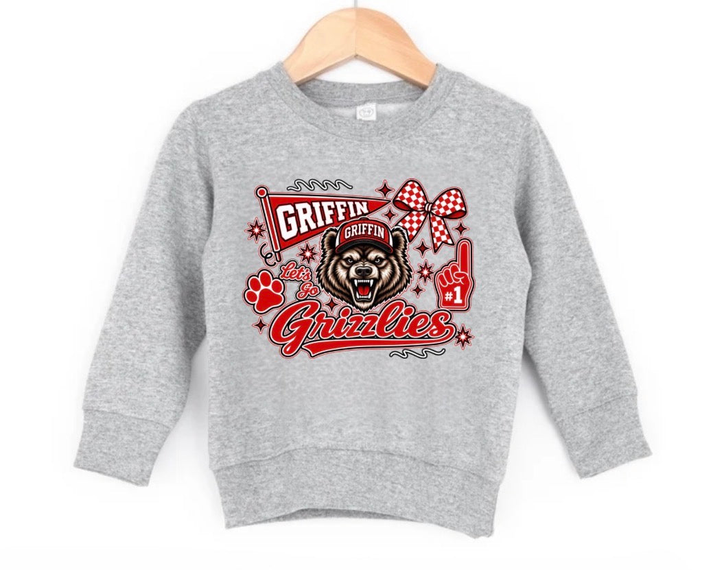 Grizzlies NEWBORN-YOUTH (tee shirt, crewneck or hoodie)