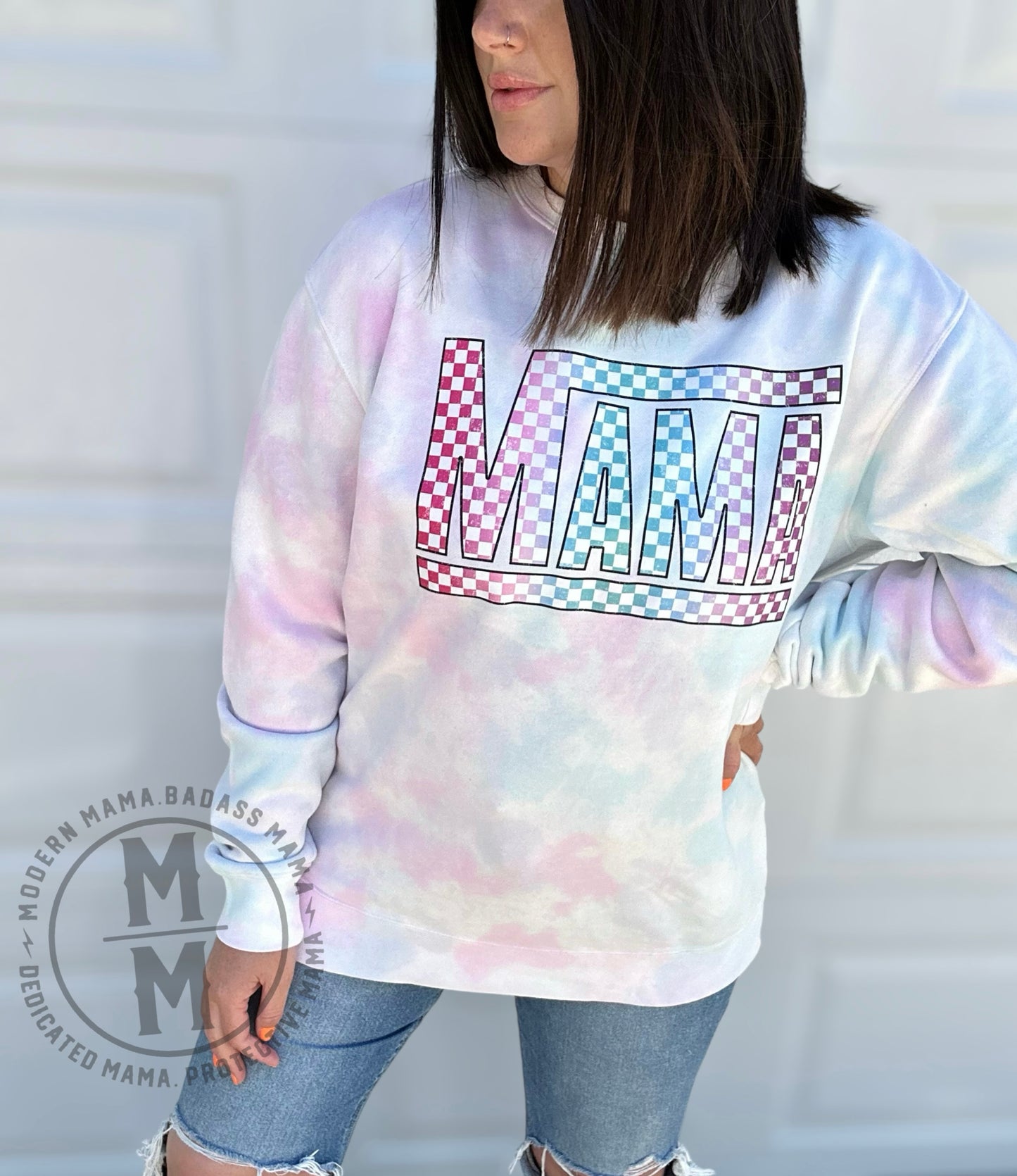 Cotton candy full length crewneck