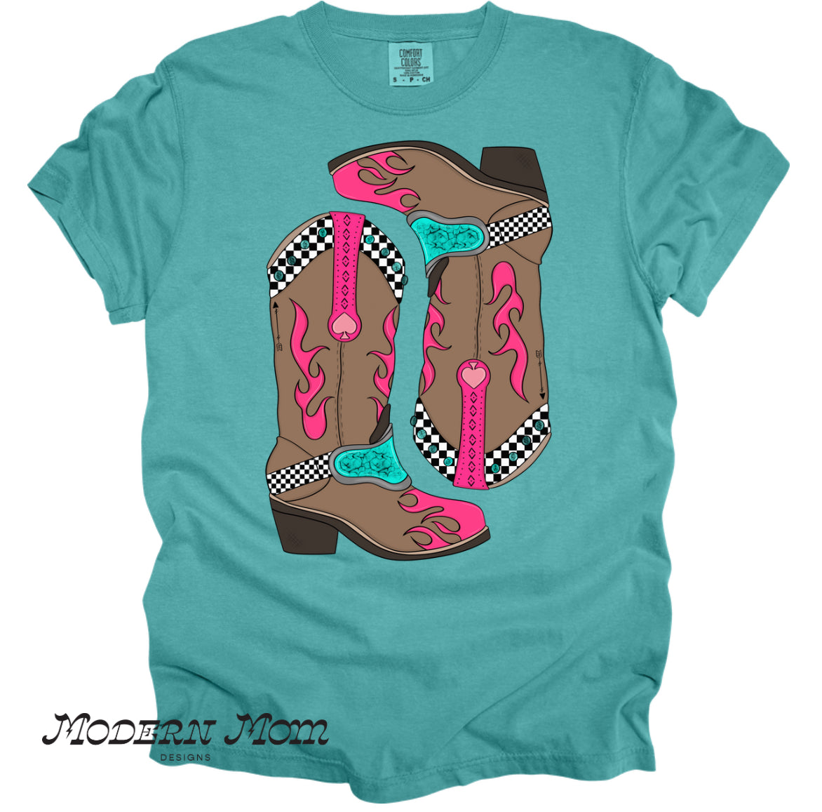 Turquoise boots