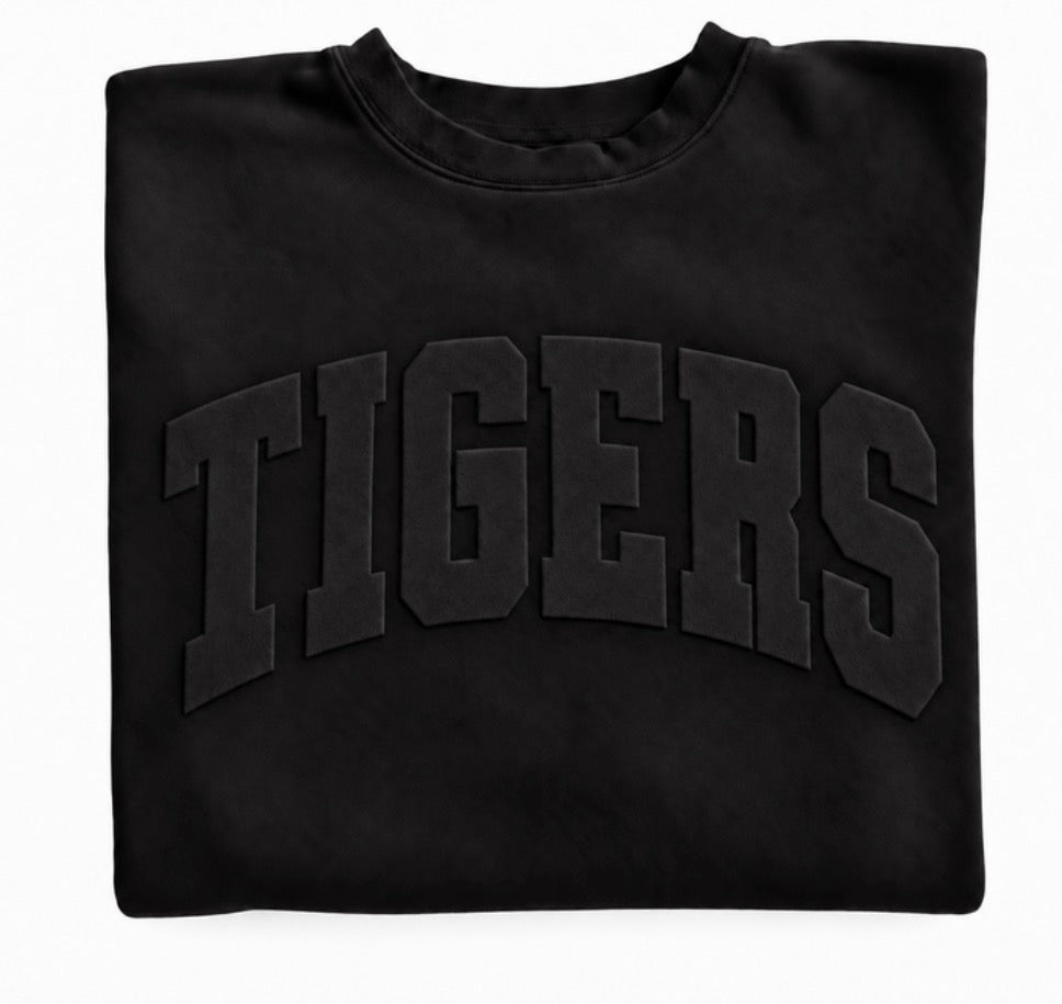 Tigers monochrome puff crewneck or hoodie