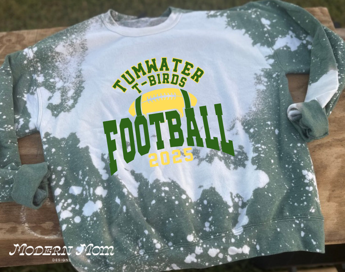 CUSTOM HIGHSCHOOL FOOTBALL bleached out crewneck