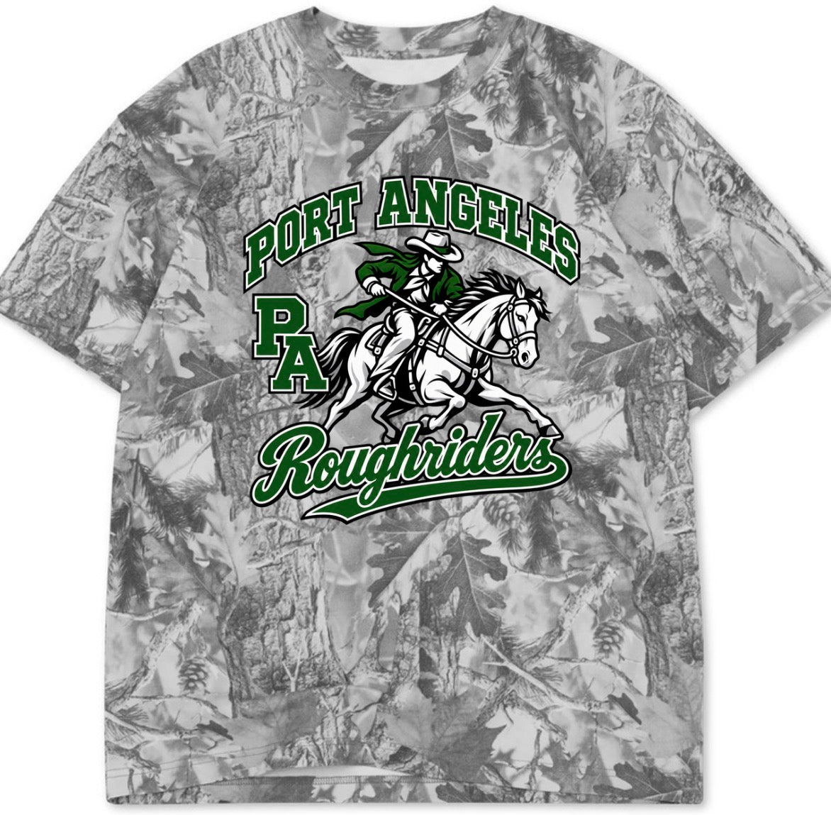 PA Roughriders boxy premium grey camo tee (youth XS-Adult 4XL)