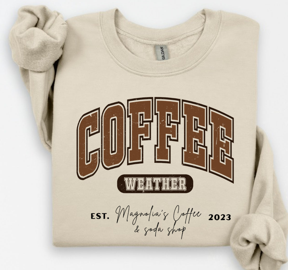 Magnolia’s coffee & soda shop COFFEE WEATHER crewneck
