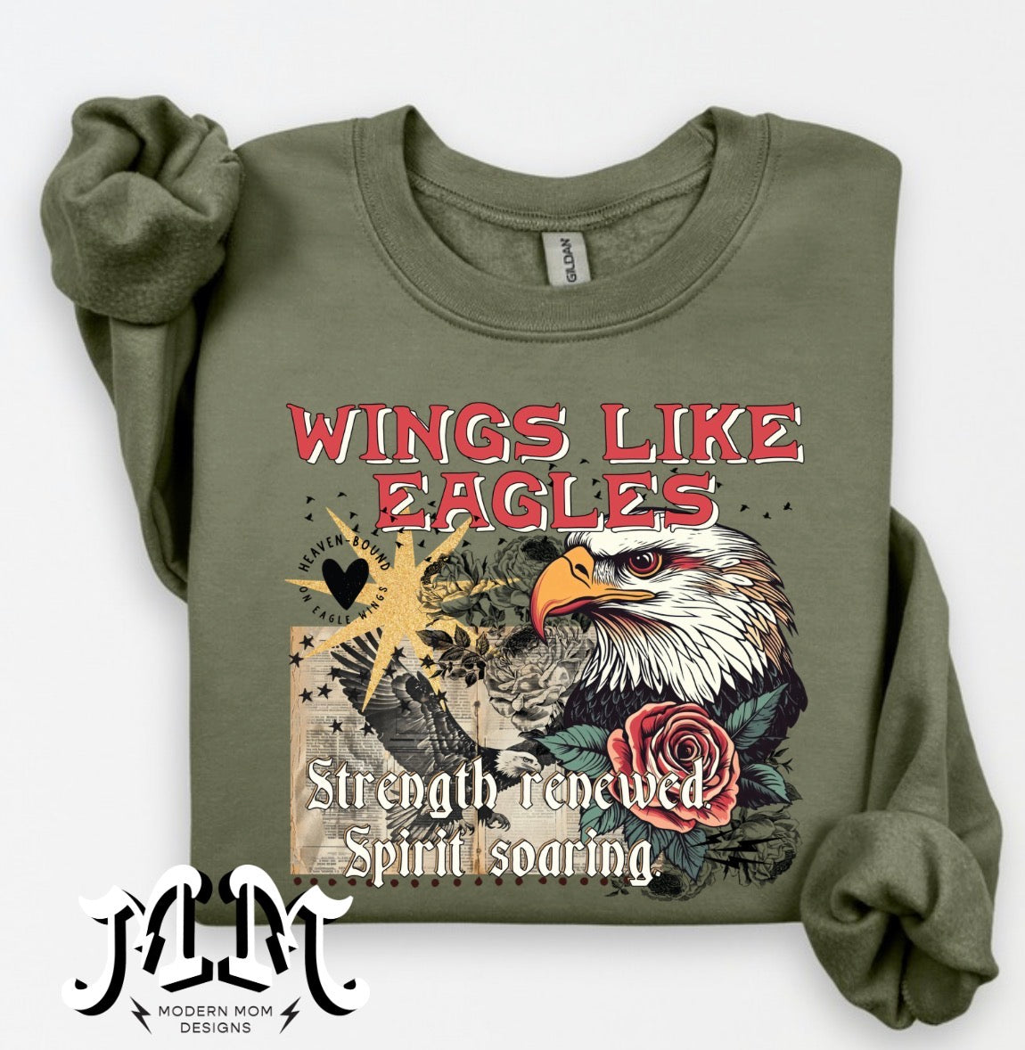 Wings like eagles Crewneck