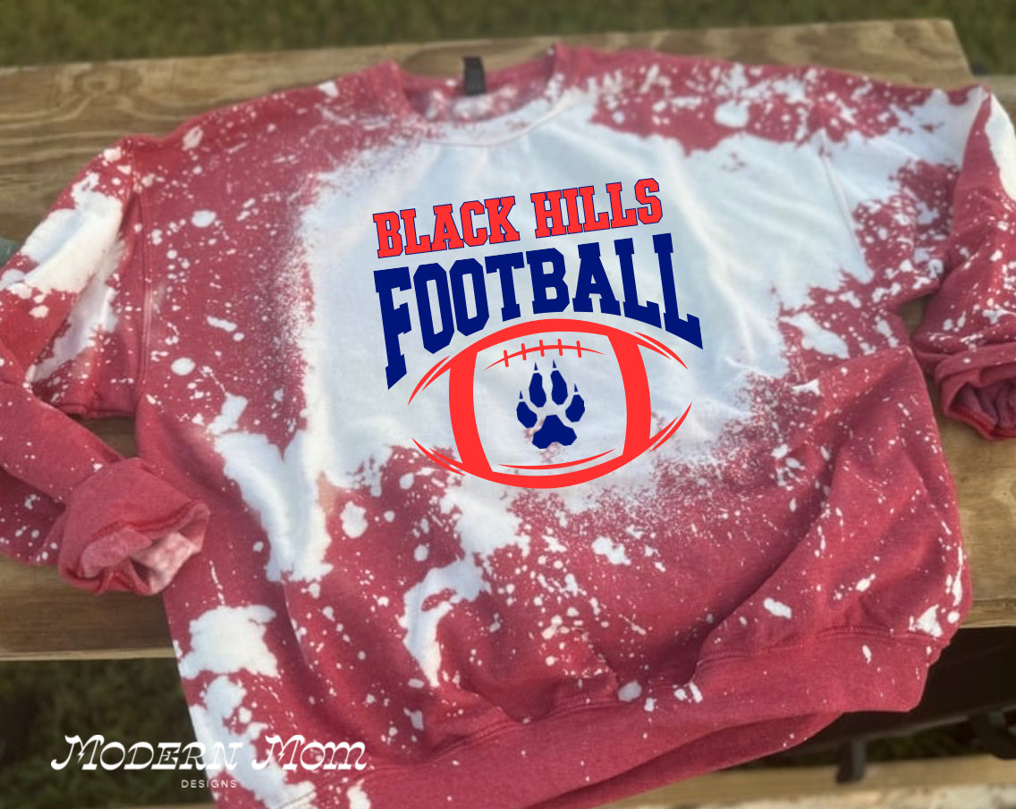 CUSTOM HIGHSCHOOL FOOTBALL bleached out crewneck