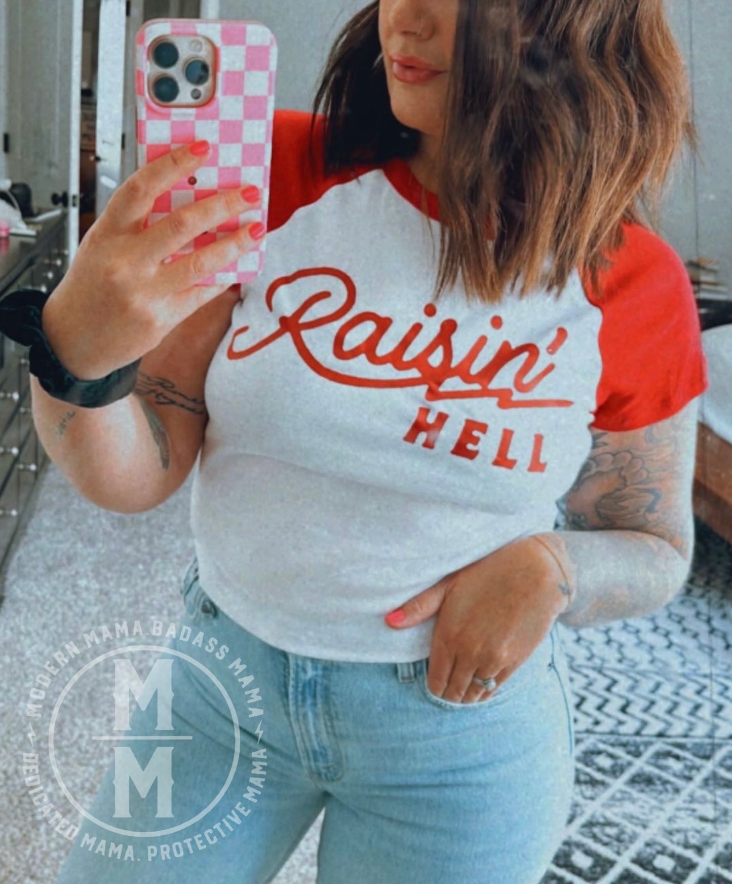 Raisin’ hell women’s baby tee
