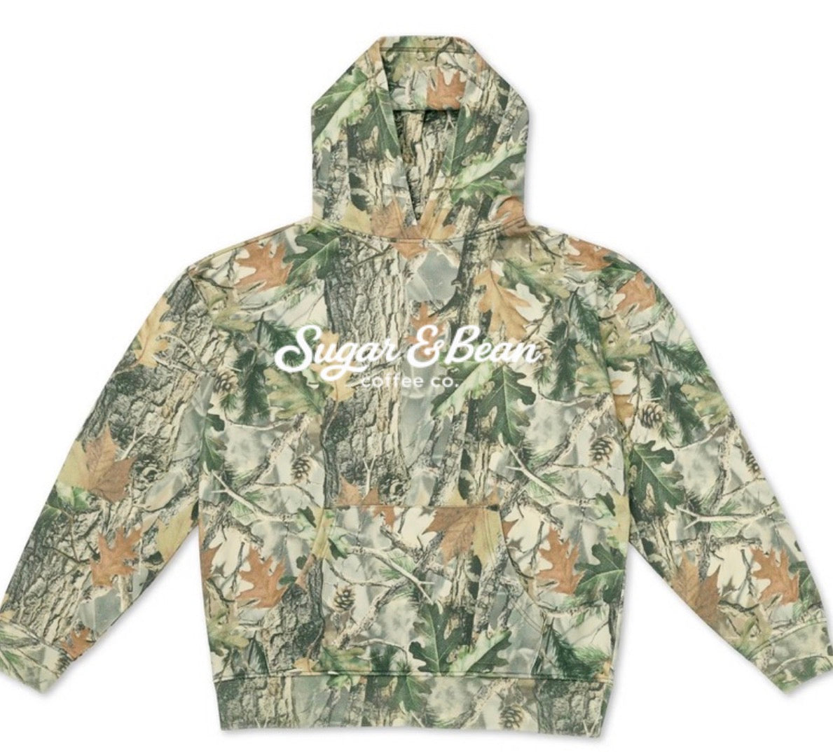 Sugar & Bean coffee co. EXCLUSIVE premium camo hoodie