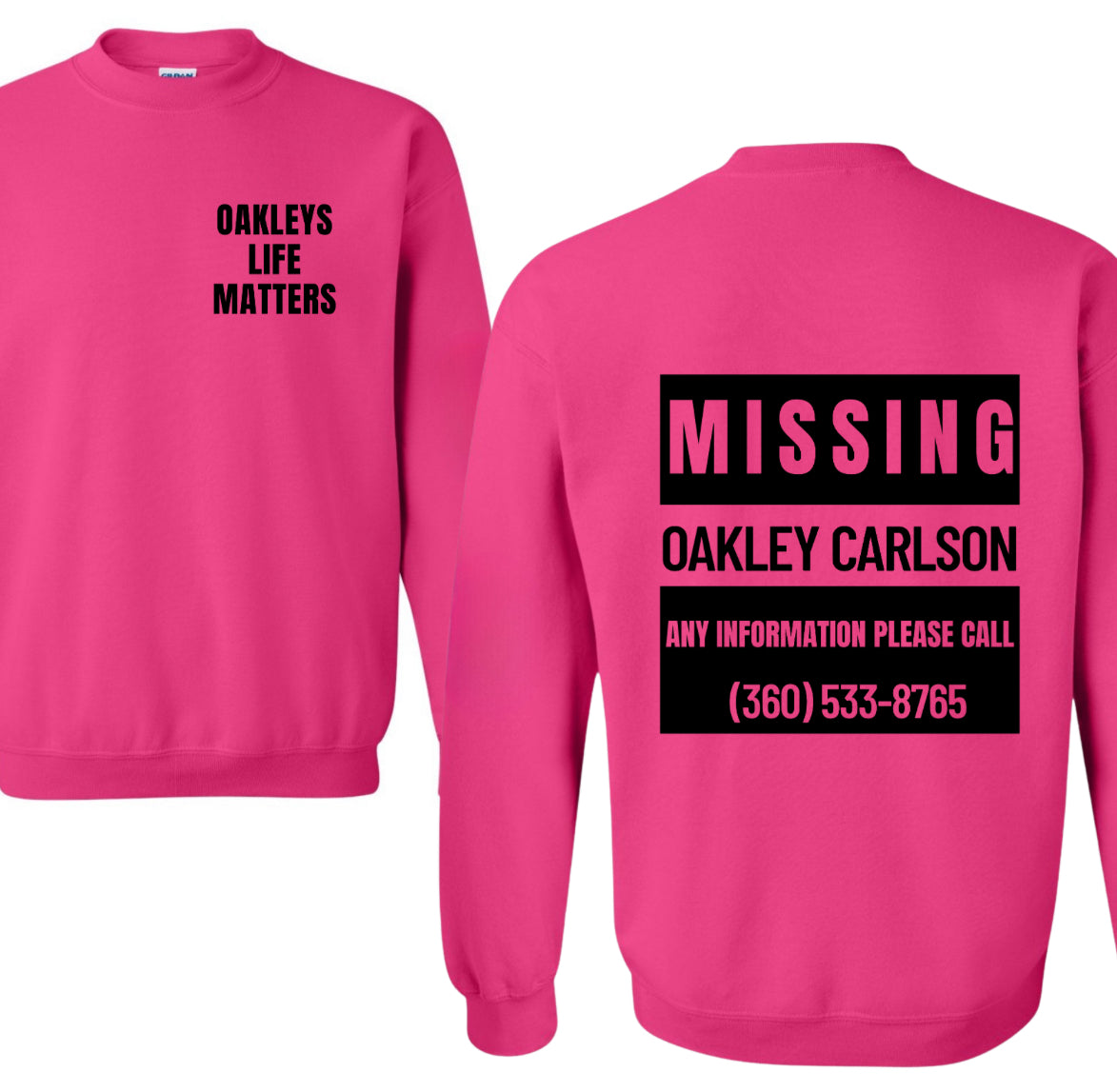 Oakleys life matters/MISSING info on back hot pink
