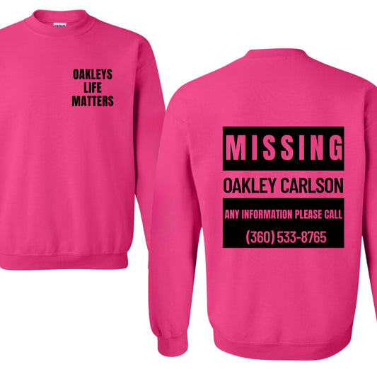 Oakleys life matters/MISSING info on back hot pink