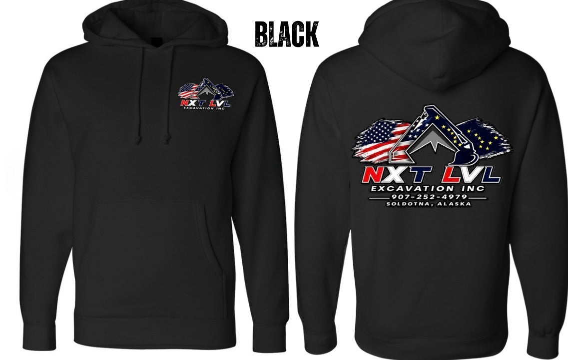 NXT LVL BLACK FLAG LOGO HOODIE